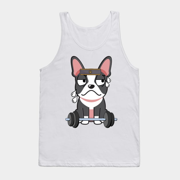 Funny french bulldog is exercising Tank Top by Pet Station